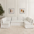 Nelly Performance U-Shape Banquette - White Modern U-Shape Banquette | U-Shape Banquette Seating | Kinwell Furniture | Modular Dining Banquette Set